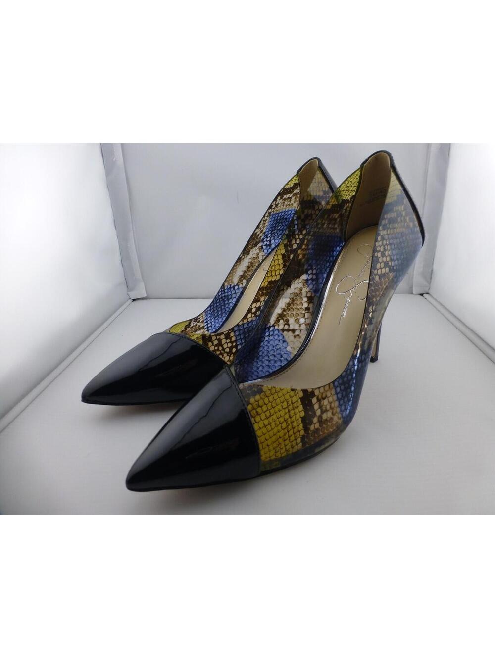 Jessica Simpson Women's 9M Snakeskin Print Pointed Toe Stiletto Heels Pumps M3